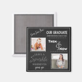 Kute Chalkboard onze Afstuderen foto en nu foto Magneet (Voorkant / Achterkant)