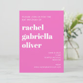 Kute Checkerboard Flower Green Pink Bat Mitzvah Kaart (Staand voorkant)