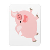 Kute Cheerful Cartoon Pig Flexible Magnet Magneet (Verticaal)