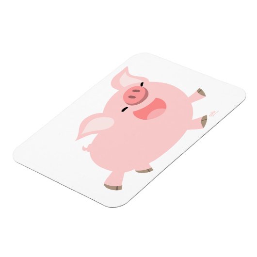 Kute Cheerful Cartoon Pig Flexible Magnet Magneet (Linkerzijde)