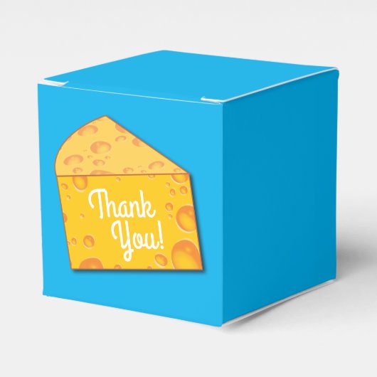 Kute Cheese Wedge Kinder 1e verjaardag Bedankdoosjes (Voorkant Zijde)