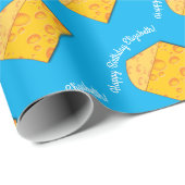 Kute Cheese Wedge Kinder 1e verjaardag Cadeaupapier (Rol Hoek)