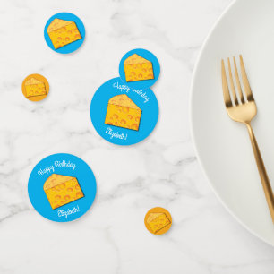 Kute Cheese Wedge Kinder 1e verjaardag Confetti