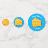 Kute Cheese Wedge Kinder 1e verjaardag Confetti (Achterkanten)