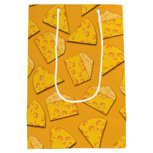 Kute Cheese Wedge Kinder 1e verjaardag Medium Cadeauzakje (Achterkant)