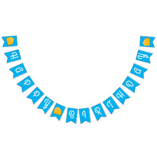 Kute Cheese Wedge Kinder 1st Birthday Party Vlaggetjes