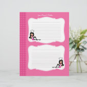 Kute Chef Art Recipe Pages for Multomappen #1 (Staand voorkant)