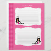 Kute Chef Art Recipe Pages for Multomappen #1 (Voorkant / Achterkant)