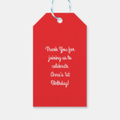 Kute Chef Koking Kinderen 1e verjaardag Cadeaulabel (Achterkant)