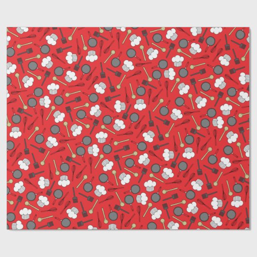 Kute Chef Koking Kinderen 1e verjaardag Cadeaupapier (Vlak)