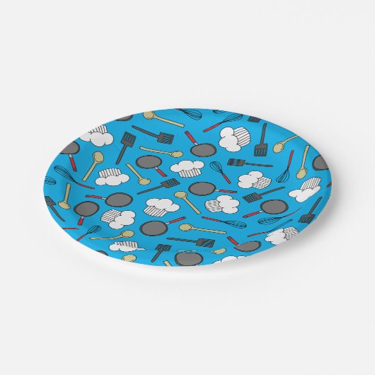 Kute Chef Koking Kinderen 1e verjaardag Papieren Bordje (Gekanteld)