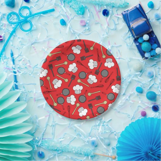 Kute Chef Koking Kinderen 1e verjaardag Papieren Bordje (Feest)