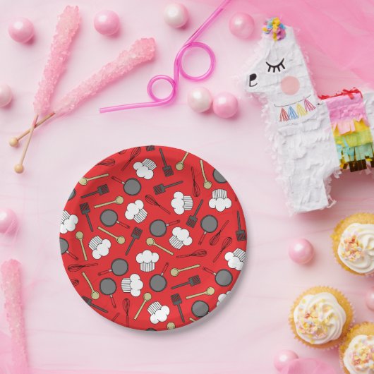 Kute Chef Koking Kinderen 1e verjaardag Papieren Bordje (Feest)