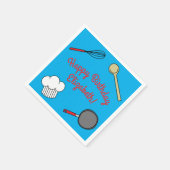 Kute Chef Koking Kinderen 1e verjaardag Servet (Hoek)