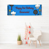 Kute Chef Koking Kinderen 1e verjaardag Spandoek (Insitu)