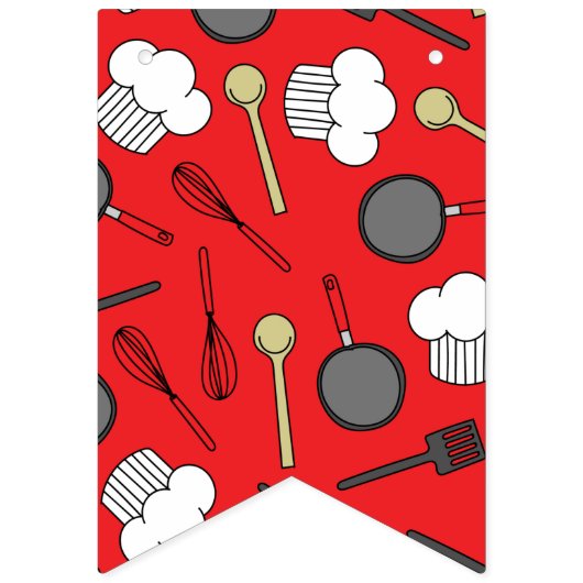 Kute Chef Koking Kinderen 1e verjaardag Vlaggetjes (Eerste vlag)