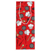 Kute Chef Koking Kinderen 1e verjaardag Wijn Cadeautas (Achterkant)