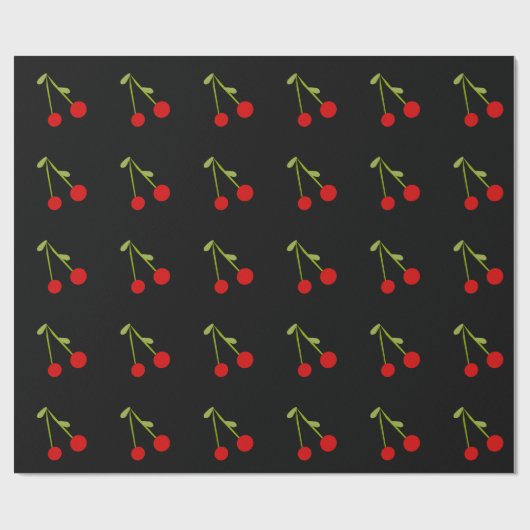 Kute -Cherry Wrapping Paper Cadeaupapier (Vlak)