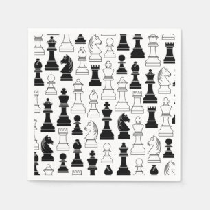 Kute Chess Board Game Kinderen Birthday Party Servet