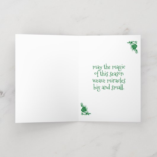 Kute Chestnut-Backed Chickadee Kerstfeestdag Folie Feestdagenkaart (Binnenlaag)