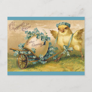 Kute  Chick Easter Greetings Briefkaart