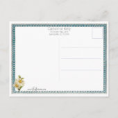 Kute  Chick, Paaseieren en Daisies Briefkaart (Achterkant)