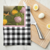 Kute Chicken and Flowers Easter Theedoek (Quarter Fold)