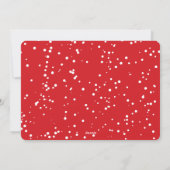 Kute Chicken and Whimsical Snowflakes Foto Birth Feestdagenkaart (Achterkant)