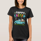 Kute Chicken with Bunny Ears Egg Hunting Eas T-shirt (Voorkant)