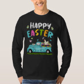 Kute Chicken with Bunny Ears Egg Hunting Eas T-shirt (Voorkant)