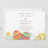 Kute Chocolate Bunny and Easter Eggs Birthday Kaart (Achterkant)