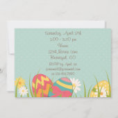 Kute Chocolate Bunny and Easter Eggs Birthday Kaart (Achterkant)