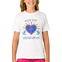 Kute Christelijke Summer Camp Custom Cross Heart
