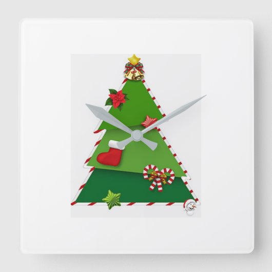 **KUTE CHRISTMAS PATCHWORK TREE * * KLOK (Voorkant)