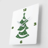 **KUTE CHRISTMAS TREE ** KLOOK VIERKANTE KLOK (Hoek)