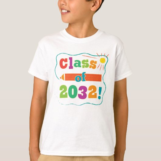 Kute class van 2032 Terug naar school T-shirt (Voorkant)