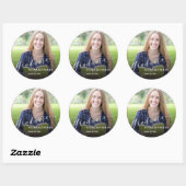Kute class van de 2023 Foto Afstuderen aankondigin Ronde Sticker (Vel)