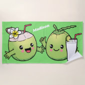 Kute Coconuts badhanddoek (Voorkant)