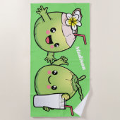Kute Coconuts badhanddoek (Voorkant)