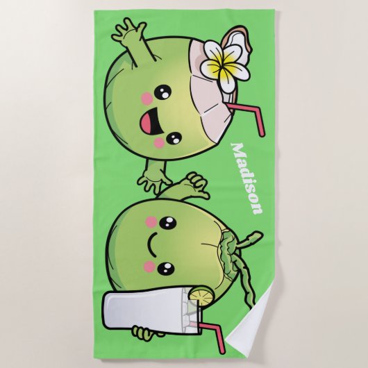 Kute Coconuts badhanddoek (Voorkant)
