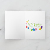 Kute Colorful Balloons Birthday Holiday Kaart (Binnen)