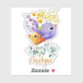 Kute Colorful Birds Springs Coming Sticker (Vel)