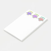 Kute Colorful Bright Owl Birds Cartoon Post-it® Notes (Schuin)