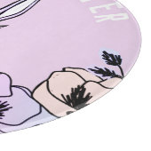 Kute Colorful Bunny Magnolia Flower Pasen Snijplank (Hoek)