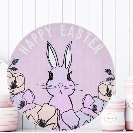 Kute Colorful Bunny Magnolia Flower Pasen Snijplank