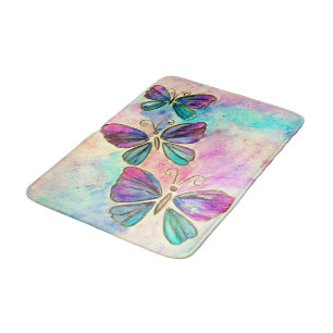 Kute Colorful Butterflies Badmat