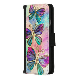Kute Colorful Butterflies iPhone 8/7 Portemonnee Hoesje