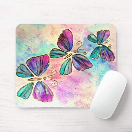 Kute Colorful Butterflies Muismat (Met muis)