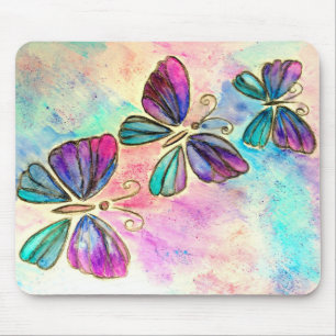 Kute Colorful Butterflies Muismat