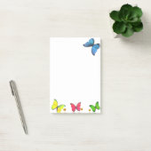 Kute Colorful Butterflies op White Post-it® Notes (Kantoor)